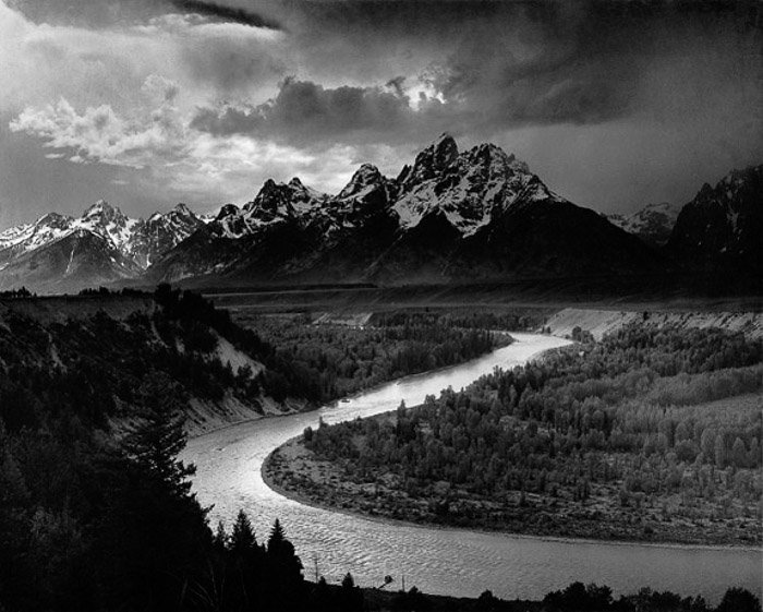 Stunning black and white landscape photo from Ansel Adams